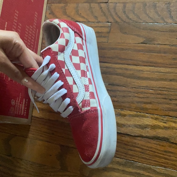 Red and white vans size 5 men 6.5 women - Picture 7 of 8